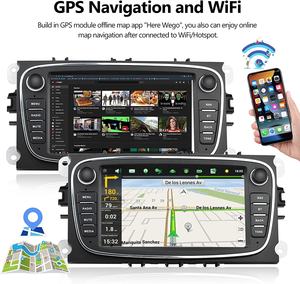 Podofo Android Autoradio 7 ''2 + 64GB Carplay Android Auto GPS WiFi BT FM RDS HiFi per Ford/Focus/Mondeo Autoradio - Product Image 3