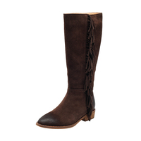 Bottes pour femmes en cuir véritable imperméables, respirantes et légères, à hauteur du genou, avec semelle extérieure en caoutchouc
