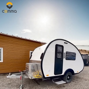 Remolque de Camping Pequeño <span class=keywords><strong>para</strong></span> <span class=keywords><strong>3</strong></span> <span class=keywords><strong>Personas</strong></span>, Casa Rodante Tipo Lágrima, Caravana Europea con Baño Portátil - Product Image 1