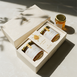 Boîte en papier rigide de luxe pour l'emballage de produits nourrissants, type de conception d'impression sur mesure, miel alimentaire, <span class=keywords><strong>2</strong></span> pots, cadeau de luxe, nid d'oiseau - Product Image 6