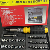 KEJIAN – Kit d'outils professionnel 41 pièces avec cliquet et douilles, en acier au carbone, multi-usages, pour réparation automobile et mécanique, avec mallette rigide 1