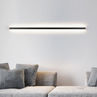 Lámpara de Pared Moderna de Tira LED de Aluminio, Regulable, Alto CRI 90, para Dormitorio y Sala de Estar