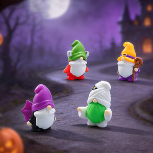 Nouvel Arrivage : Adorables Figurines de Gnomes en Résine pour Micro-Paysages d'Halloween, Artisanat DIY, Petites Décorations de Jardin Féerique pour Bureau - Product Image 3