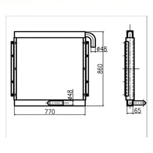 เครื่องทำความเย็นน้ำมันไฮดรอลิกสำหรับ Kato Excavator <span class=keywords><strong>HD900</strong></span> - Product Image 1