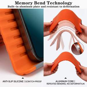 Support pliable en silicone pour téléphone et tablette |   Support d'ordinateur portable réglable pour bureau |   Support portable antidérapant pour iPad, Kindle, <span class=keywords><strong>iPhone</strong></span> - Product Image 2