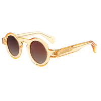 Lunettes de soleil polarisées de luxe haute couture, petites et rondes, avec logo, pour hommes et femmes, conçues sur mesure et fabriquées à la main en acétate.