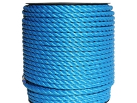 Cuerda de Polipropileno Trenzada de 6 mm, Azul y Amarilla, Resistente a la Abrasión, para Granjas, Construcción, Muelles, Campamentos y Amarre