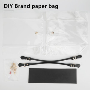 Sac fourre-tout transparent en PVC pour femme KALANTA, avec logo personnalisé, sacs à main de shopping, transformation DIY en TPU, sac en papier transparent de marque - Product Image 2