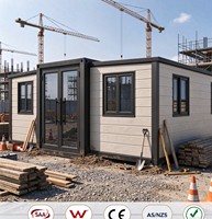 Maison préfabriquée modulable de luxe avec aménagement personnalisé, conteneur de 20 pieds ou 40 pieds, type Granny Flat, villa de luxe, 2 chambres, maison mobile portable
