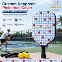 Housse de raquette de pickleball en néoprène à impression intégrale, motif personnalisé, étui de protection, marque privée, fabricant OEM