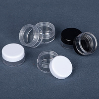 Vente en gros pas cher sur mesure rond 5 ml PS étui vide en plastique pour maquillage ombre à paupières pot de crème d'embouteillage de voyage réutilisable