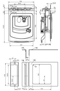 आरवी ट्रैवल एंट्री डोर लॉक क्लास सी डबल लॉक कोर आंतरिक बाहरी दरवाजे संशोधित वाहन जस्ता मिश्र धातु टिकाऊ कुंजी हैंडल पैनल लॉक - Product Image 5