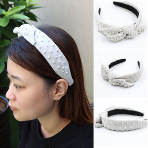 UNIQ AH004 En Gros Personnaliser Mode Perle <span class=keywords><strong>Bandeau</strong></span> Oreilles De <span class=keywords><strong>Lapin</strong></span> Cheveux Accessoires Noeud papillon Bandeaux Décoratifs - Product Image 6