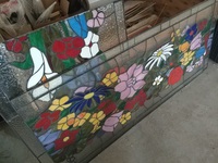 Panneau en verre teinté artisanal personnalisé, verre décoratif biseauté pour porte, fenêtre, couleur et forme personnalisées, décoration suspendue