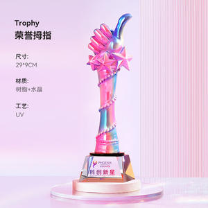 ถ้วยรางวัลเรซินสั่งทำสำหรับงานหัตถกรรมโลหะการพิมพ์ซิลิกสกรีนผลิต - Product Image 2