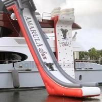 Personnalisé Commercial Grand Bateau Flottant Yacht Flottant Toboggan Gonflable Salon Yacht Toboggan Bateau pour Yacht