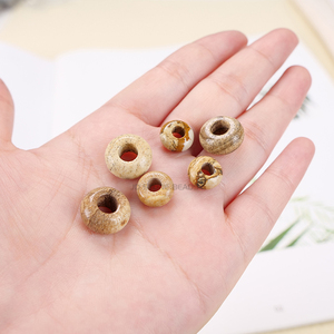 Kualitas Tinggi Kristal Kuarsa Merah Muda Malachite dengan 8Mm-10Mm Lubang untuk Perhiasan Batu Permata Alami Manik-manik Lubang Besar