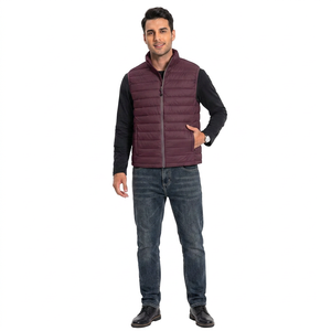 Veste à bulles pour homme, col haut, couleur noire, design personnalisé pour la saison hivernale - Product Image 1