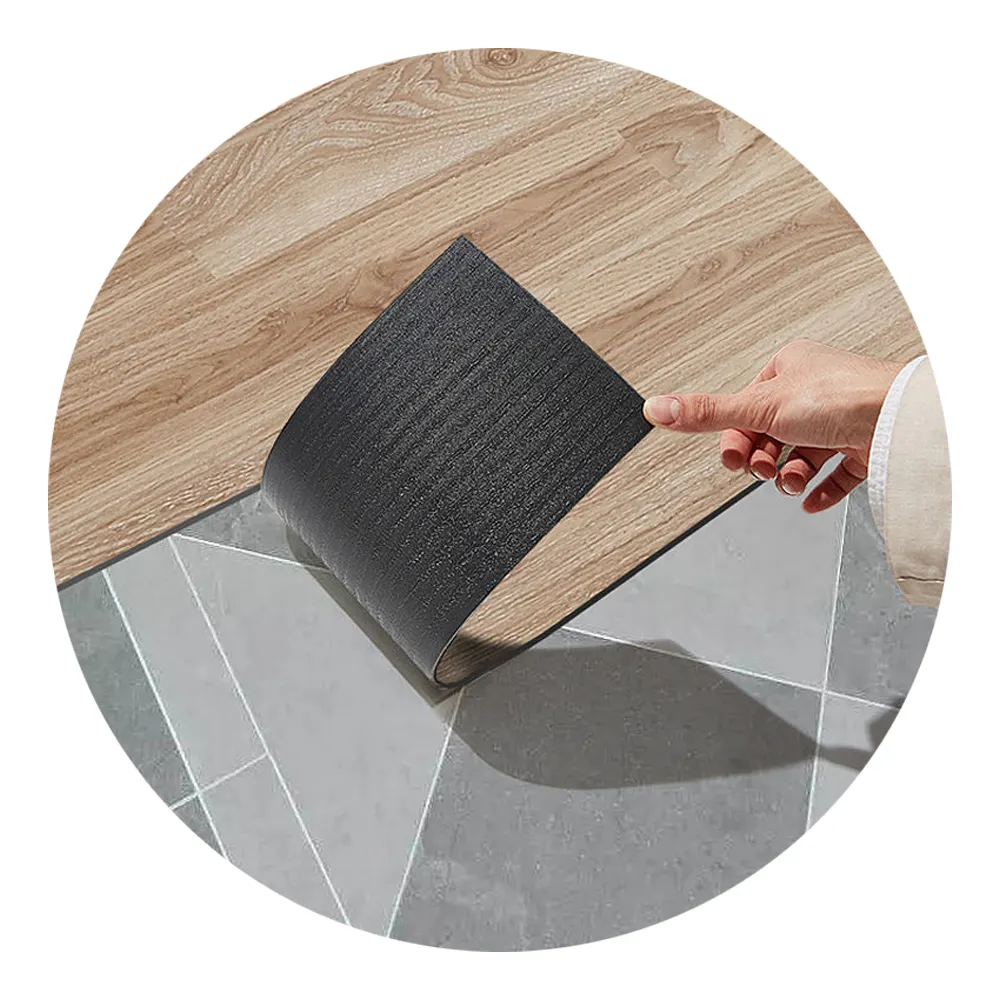 Indoor Waterproof Self Adhesive 20mil 1.5mm Plank Lvt Sheets Wood Style Stone Floor Laminate Dry Back Pvc Click Vinyl Flooring