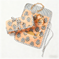 Sacs à bijoux personnalisés avec logo, logo personnalisé, vente en gros, petit sac à bijoux en coton, emballage enroulable, sac cadeau pour les amoureux