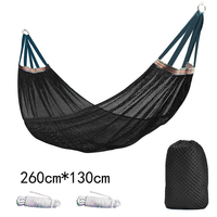 Hamac portable en maille respirante en soie glacée, lit suspendu grande capacité anti-retournement pour camping extérieur et balcon