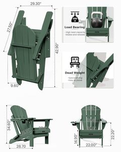 HDPE Adirondack Sillas Cómodas Mesas modernas <span class=keywords><strong>de</strong></span> plástico para exteriores Acero al carbono <span class=keywords><strong>de</strong></span> alta dureza Sujetador <span class=keywords><strong>de</strong></span> <span class=keywords><strong>zinc</strong></span> Acero inoxidable - Product Image 2