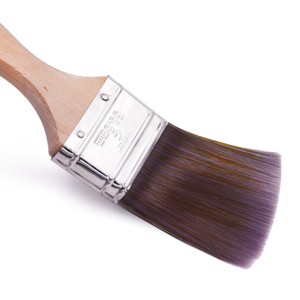 Pinceau à peinture personnalisé CIC, filament synthétique, manche en bois avec pinceaux en acier inoxydable - Product Image 1