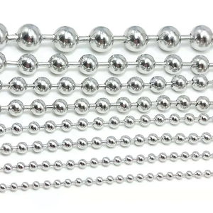 Chaîne de collier robuste en acier inoxydable 304, chaîne à billes en acier inoxydable pour bijoux, accessoires de rideaux, animaux de compagnie - Product Image 3