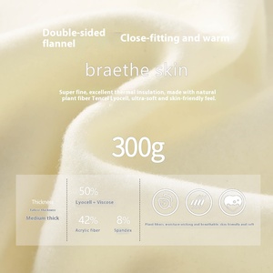 Ropa Interior Térmica Otoño <span class=keywords><strong>Invierno</strong></span> para <span class=keywords><strong>Adolescentes</strong></span>, Nuevo Pijama de Lyocell con Cintura Elástica, Cuello Redondo, Transpirable, Parte Superior e Inferior - Product Image 3