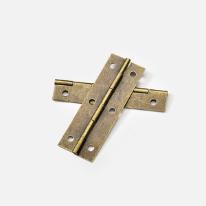 Charnière de meuble 55x19 58x19 en fer à montage en surface, finition bronze antique, argent, jaune, durable, pour boîte en bois - Product Image 4