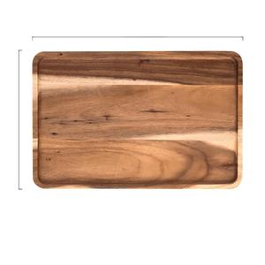 Plateau de service unique en bois d'acacia massif de haute qualité pour café, nourriture, pain et <span class=keywords><strong>petit</strong></span>-déjeuner, idéal pour le rangement et la présentation. - Product Image 1
