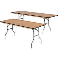 Table pliante de mariage extérieure en contreplaqué de style ferme moderne, taille personnalisée