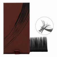 Extensions de cils individuelles mates naturelles longues en PBT 25 mm faites à la main faciles à éventaillement douces et naturelles