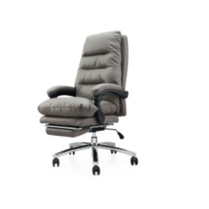 Chaise de bureau en cuir moderne et confortable avec accoudoirs et dossier 37731-6765A - Product Image 1