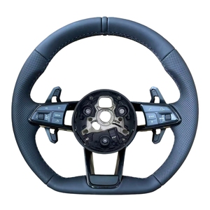Volante de Cuero R8 con Botón de Arranque para <span class=keywords><strong>Audi</strong></span> Q5 A3 8V A4 B8 B9 A5 B8 A6 C7 C8 A7 A8 S3 S4 S5 S6 S7 RS3 RS5 RS7 RS6 - Product Image 2