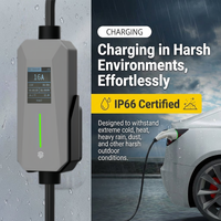 Nuevo EVSE Portátil de 7KW con Corriente Ajustable de 6A-32A, Pantalla LCD, IP66, Enchufe Universal Tipo 1, Tipo 2, GBT, Cable de 5m, Certificado por la FCC