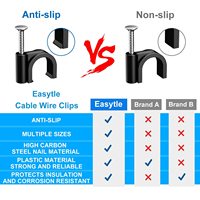 Vente en gros de clips de câble en plastique PE de type R de 8 mm, pince à fil plate pour montage mural, accessoires de câblage électrique, gestion des câbles