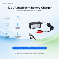 Chargeur de batterie intelligent 12V 3A pour batteries 12V SLA AGM Gel LTV LifePO4 14.6V 14.8V, chargeur de batterie au plomb intelligent