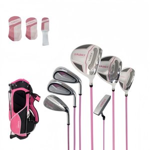 Set Completo di Mazze da Golf Personalizzato Junio per Destrorsi con Driver, Ferri, Putter e Borsa, Asta in Grafite e Acciaio per Bambini dai 5 ai 12 Anni - Product Image 1