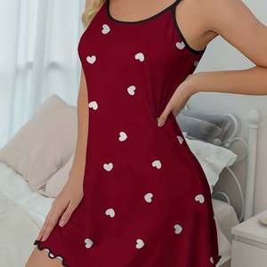 Sfy2781 Precio de Fábrica al por Mayor, Sexy Pijama de Verano con Tirantes para Mujer, Camisón Estampado de Seda Helada, Ropa de Dormir para el Hogar - Product Image 1