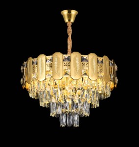 Moderno lusso rotondo lampadario a LED lampada a sospensione semplice stile oro con altezza regolabile per soggiorno o camera da letto - Product Image 3