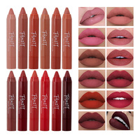 Crayon à lèvres mat velours épais 12 couleurs longue tenue waterproof maquillage OEM ODM marque privée vente en gros personnalisée