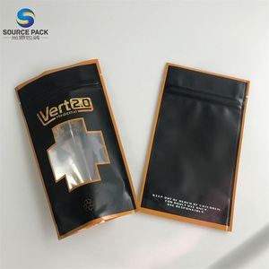 Sac d'emballage en plastique de qualité alimentaire, vente en gros, pochettes debout avec fenêtre transparente - Product Image 3