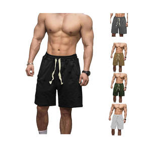 Pantalones Cortos de Verano para Hombre, Estilo Casual Deportivo, Holgados, Transpirables, Color Caqui, de Cinco Puntos, Estilo Moderno, de AliExpress - Product Image 3