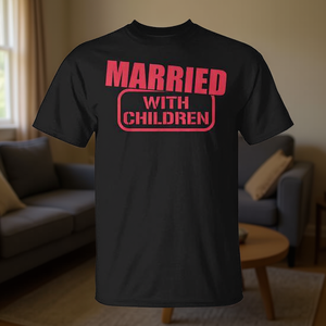 Camiseta Married With Children, camiseta promocional unisex negra para adultos - Product Image 3