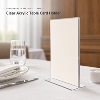 Support de signalisation en acrylique transparent de 2 mm d'épaisseur pour table, cadre de table vertical, porte-photo, porte-menu, léger, marque FYTY, modèle A-133