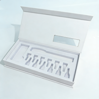 Boîte rigide personnalisée à fermeture magnétique pour stylo 40mg avec logo holographique et fenêtre pour emballage de stylo à peptides 3ml avec étiquette