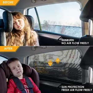 Threewen Hoge Kwaliteit Custom Car Window Shades Ademend Mesh Side Car Window Zonnescherm Stretchy Auto Venster Scherm Voor Baby