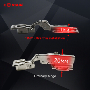 Consun Tự Động Đóng Mềm Nhà Bếp 3D Có Thể Điều Chỉnh Màu Đen Bản Lề Thủy Lực Pivot Giấu Mềm Đóng Cửa Tủ Đồ Nội Thất Bản Lề - Product Image 3