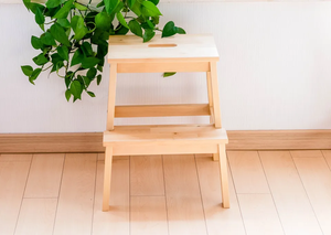 High Quality Two-<b>Step</b> Stool Anti-Slip Features Stable Bamboo Pedals Modern Design <b>Outdoor</b> Use Wood Material Made China Easy Mail - Product Image 2